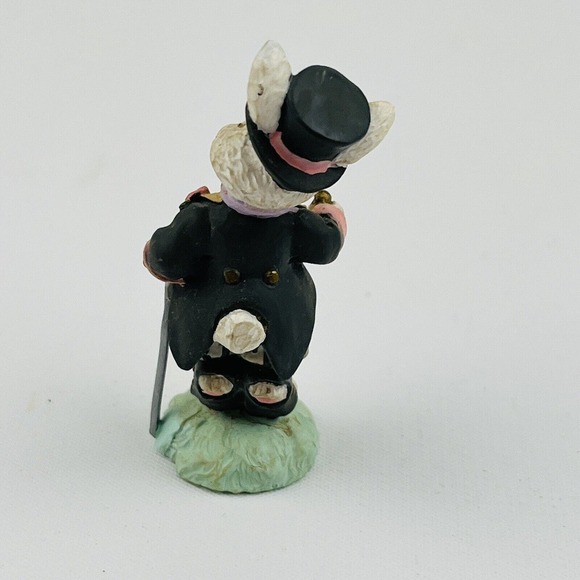 Cottontail Lane Groom Bunny Figurine Resin Tux Ring Top Hat Midwest Cannon Falls - Picture 3 of 5